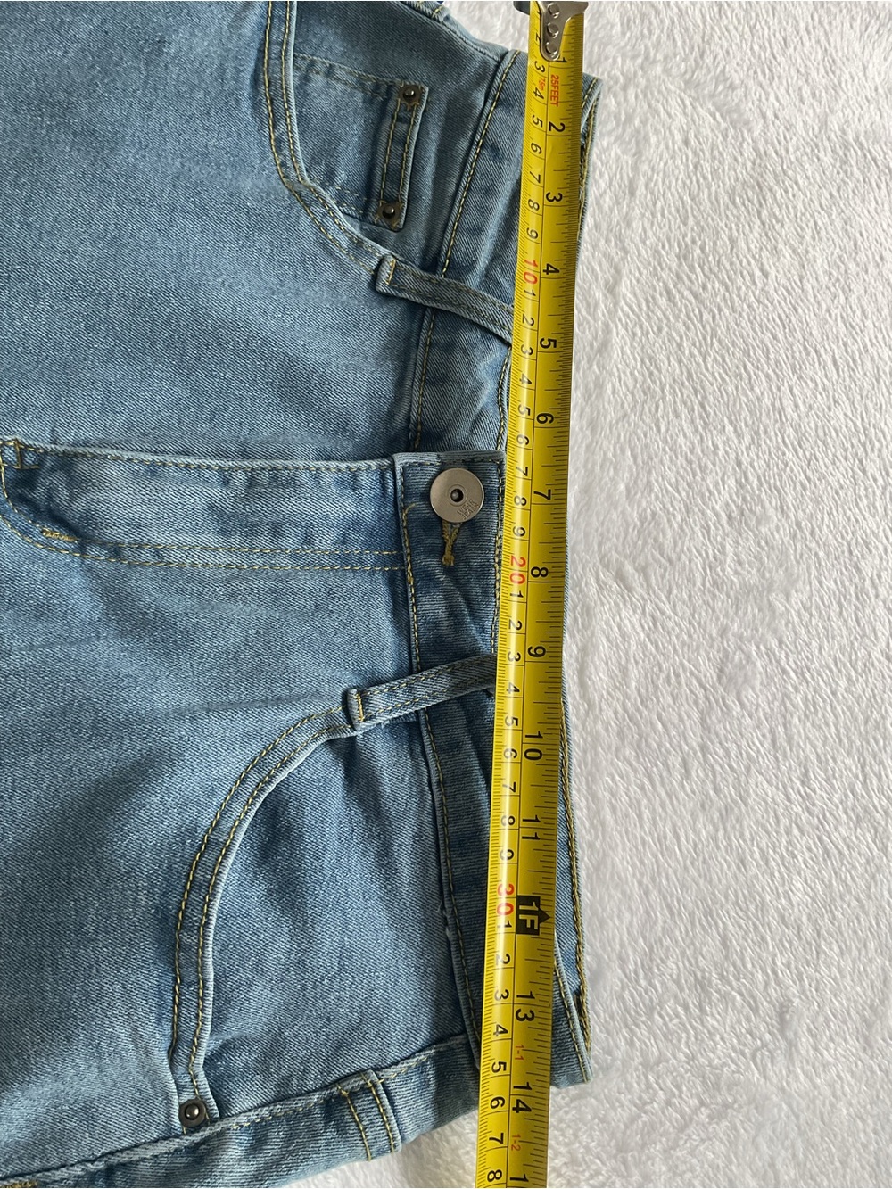 NWT ChouYatou Light Wash Stretch Denim Pencil Skirt Size M - Picture 9 of 12